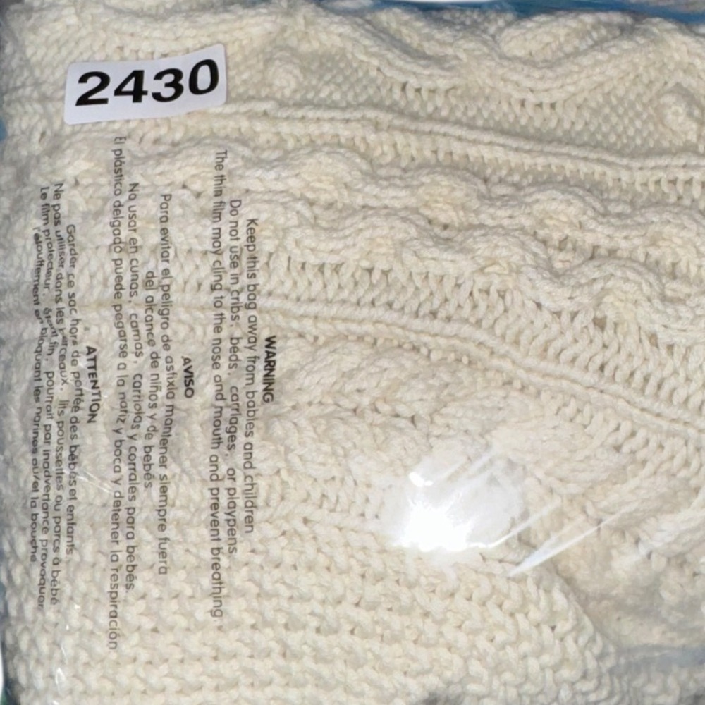 Vineyard Vines Cable Knit Turtleneck‎ Sweater Cream Navy Stripe XS - Picture 11 of 11